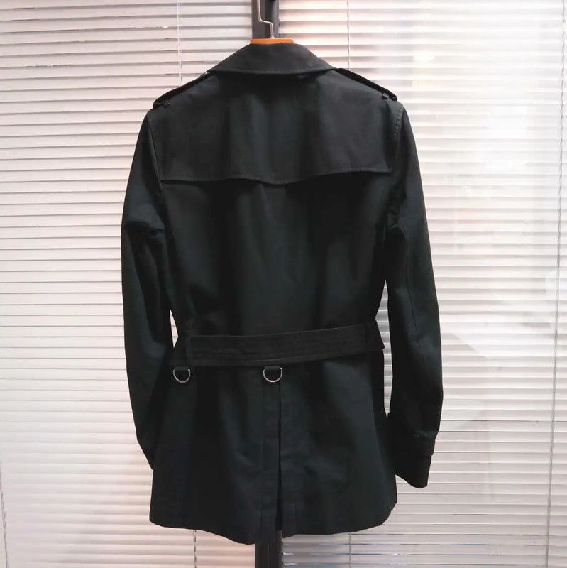 Burberry Burberry Black Cotton Men's Trench Coat Size US S / EU 44-46 / 1 - 3 Thumbnail