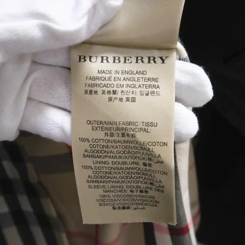 Burberry Burberry Black Cotton Men's Trench Coat Size US S / EU 44-46 / 1 - 7 Thumbnail