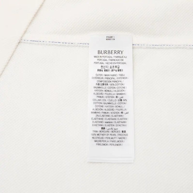 Burberry Burberry White Cotton Logo Short Sleeve Polo Size US M / EU 48-50 / 2 - 8 Thumbnail