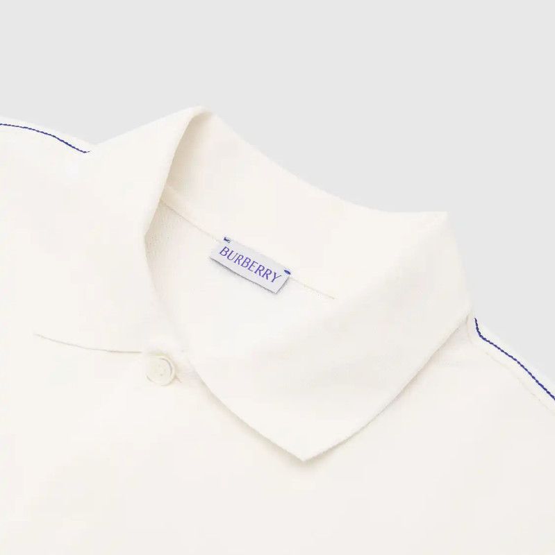 Burberry Burberry White Cotton Logo Short Sleeve Polo Size US M / EU 48-50 / 2 - 3 Thumbnail