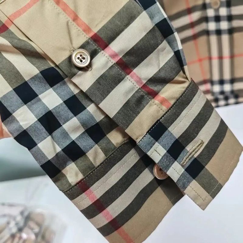 Burberry Burberry Khaki Long Sleeve Men's Shirt Size US L / EU 52-54 / 3 - 3 Thumbnail