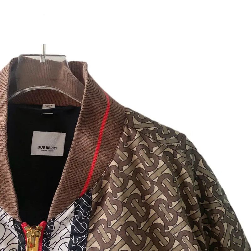 Burberry Burberry Brown Nylon Bomber Jacket for Men Size US XL / EU 56 / 4 - 4 Thumbnail