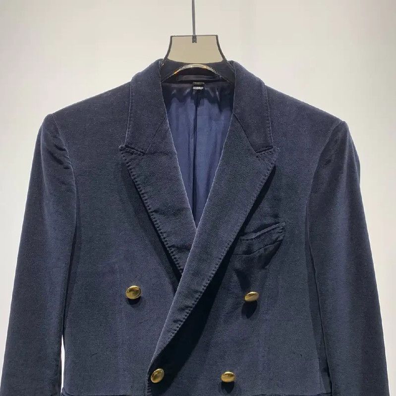 Burberry Burberry Men's Black Double-Breasted Jacket Size US M / EU 48-50 / 2 - 2 Thumbnail