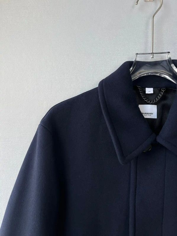 Burberry Burberry Navy Cotton Long Coat for Men Size US M / EU 48-50 / 2 - 3 Thumbnail