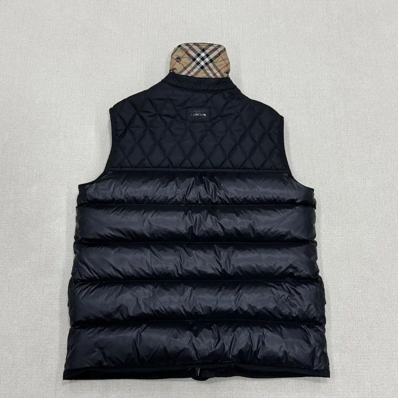 Burberry Burberry Men's Black Short Quilted Down Vest Size US M / EU 48-50 / 2 - 2 Thumbnail