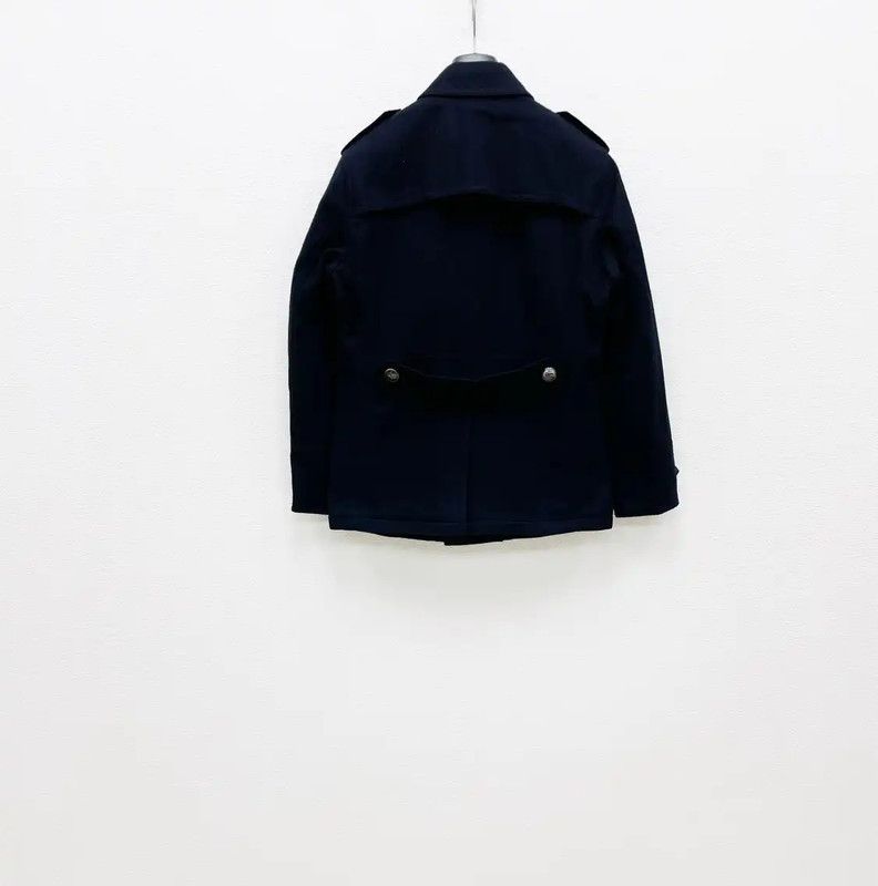 Burberry Navy Wool Men's Long Sleeve Coat