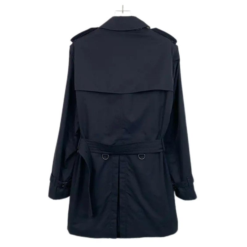 Burberry Burberry Men's Dark Blue Cotton Trench Coat Size US S / EU 44-46 / 1 - 2 Thumbnail