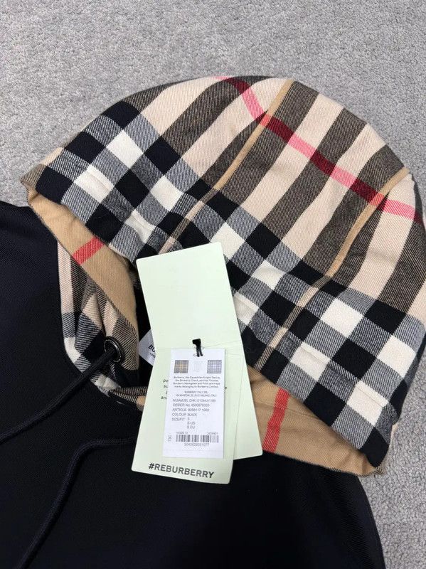 Burberry Burberry Black Cotton Long Sleeve Hoodie Size US M / EU 48-50 / 2 - 2 Thumbnail