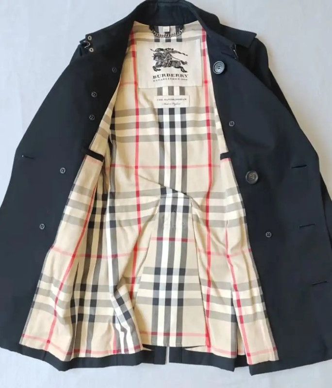 Burberry Burberry Black Cotton Men's Trench Coat Size US M / EU 48-50 / 2 - 3 Thumbnail
