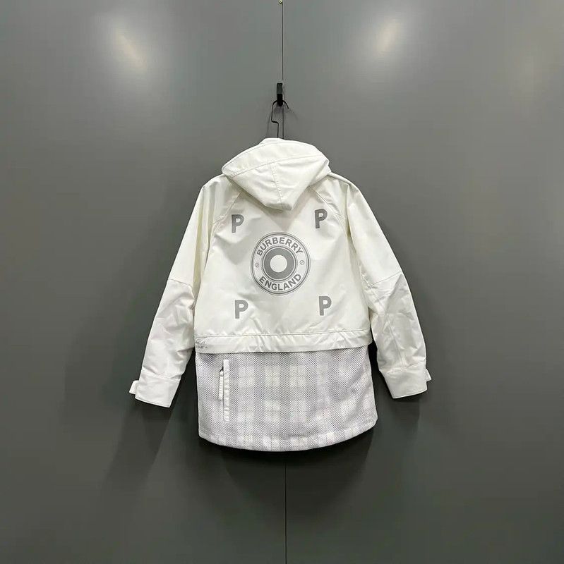 Burberry Burberry White Logo Men's Long Sleeve Jacket Size US XS / EU 42 / 0 - 2 Thumbnail