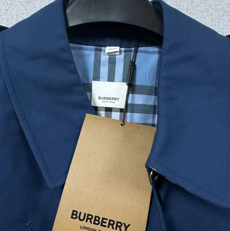 Burberry Burberry Men's Blue Cotton Overcoat Size US M / EU 48-50 / 2 - 3 Thumbnail
