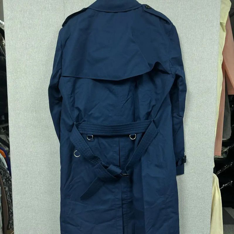 Burberry Burberry Men's Blue Cotton Overcoat Size US M / EU 48-50 / 2 - 2 Thumbnail
