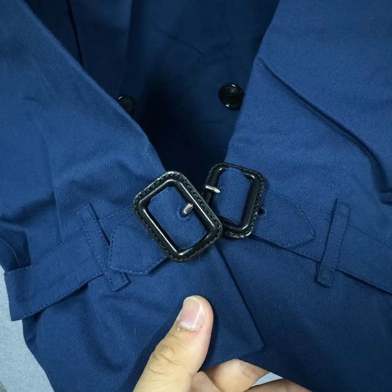 Burberry Burberry Men's Blue Cotton Overcoat Size US M / EU 48-50 / 2 - 4 Thumbnail