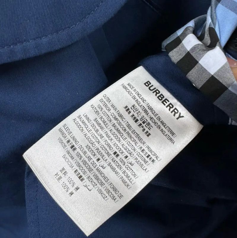 Burberry Burberry Men's Blue Cotton Overcoat Size US M / EU 48-50 / 2 - 6 Thumbnail