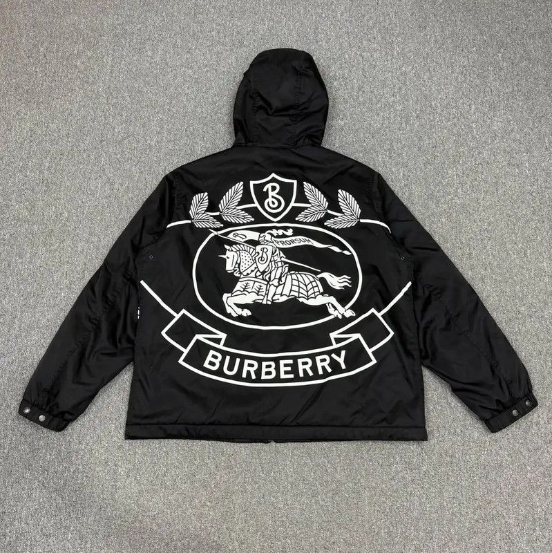 Burberry Burberry Black Cotton Men's Hooded Jacket Size US XL / EU 56 / 4 - 2 Thumbnail