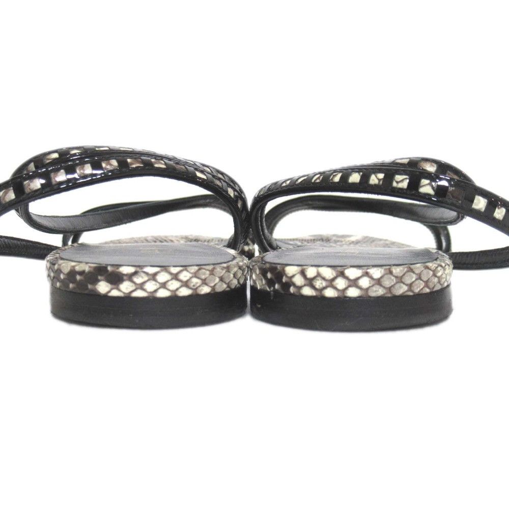 Celine Celine Celine Python Leather Flat Sandals Natural Material Shoes DUTY FREE for USA Size ONE SIZE - 3 Thumbnail