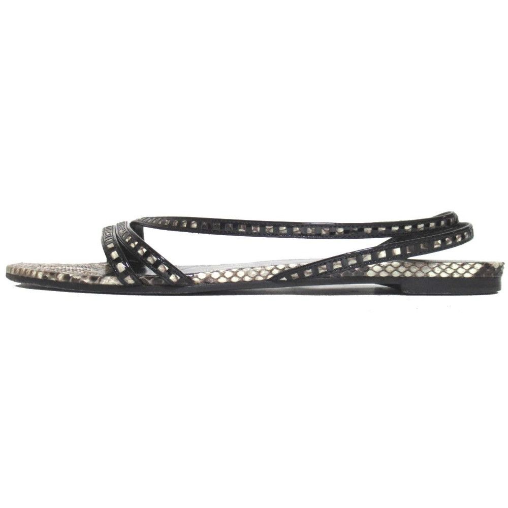 Celine Celine Celine Python Leather Flat Sandals Natural Material Shoes DUTY FREE for USA Size ONE SIZE - 2 Thumbnail