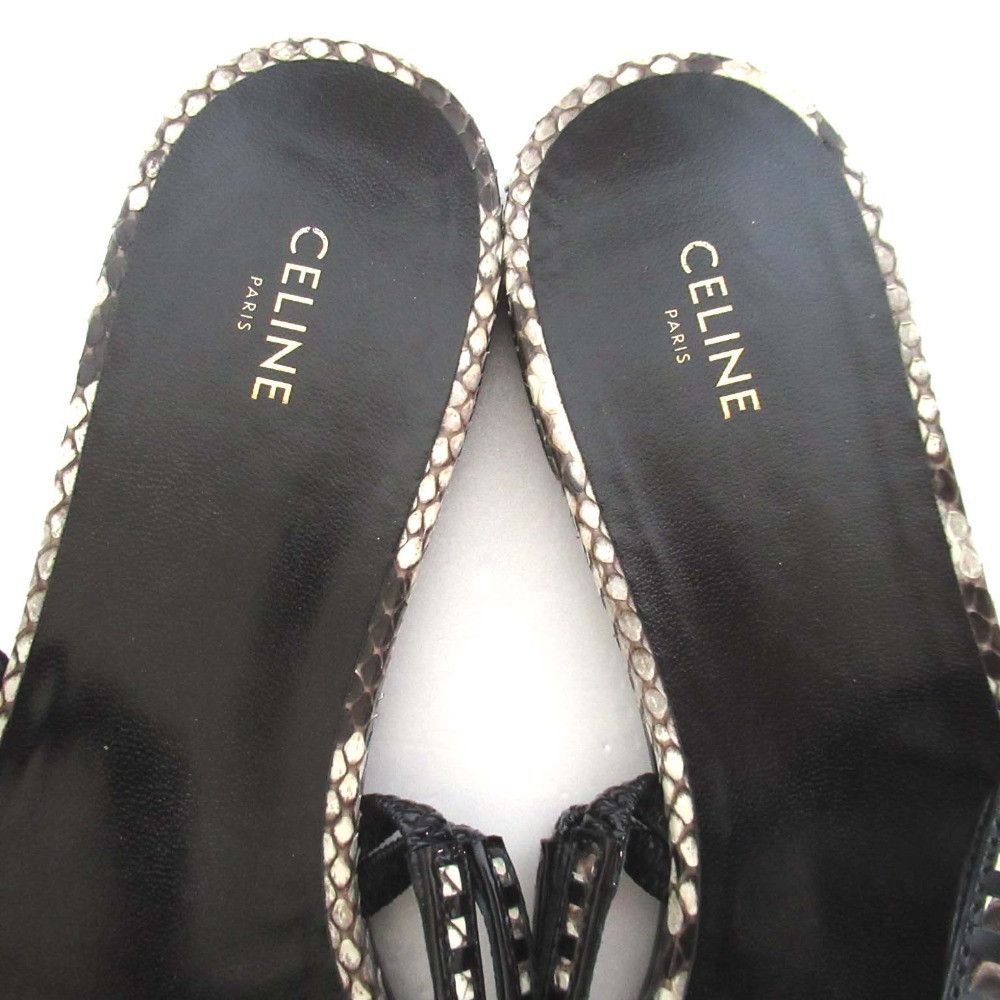 Celine Celine Celine Python Leather Flat Sandals Natural Material Shoes DUTY FREE for USA Size ONE SIZE - 5 Thumbnail