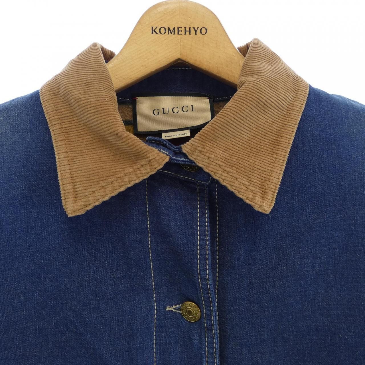 Gucci Gucci Gucci Denim Jacket Denim Outerwear 714291 XDB3F DUTY FREE for USA Size ONE SIZE - 6 Thumbnail