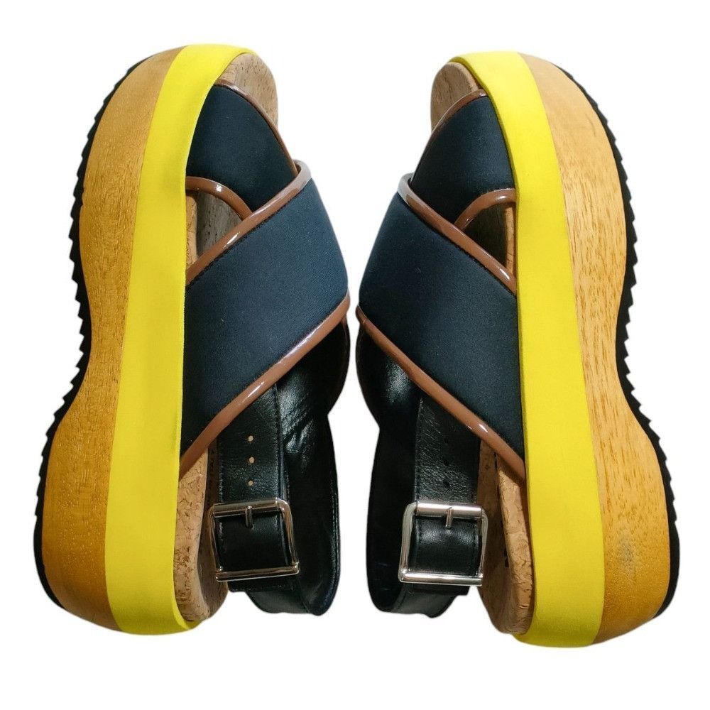 Marni Marni Marni ZPMS002506TP639 Leather Wedge Sandals Leather Shoes ZPMS002506TP639 DUTY FREE for USA Size ONE SIZE - 5 Thumbnail