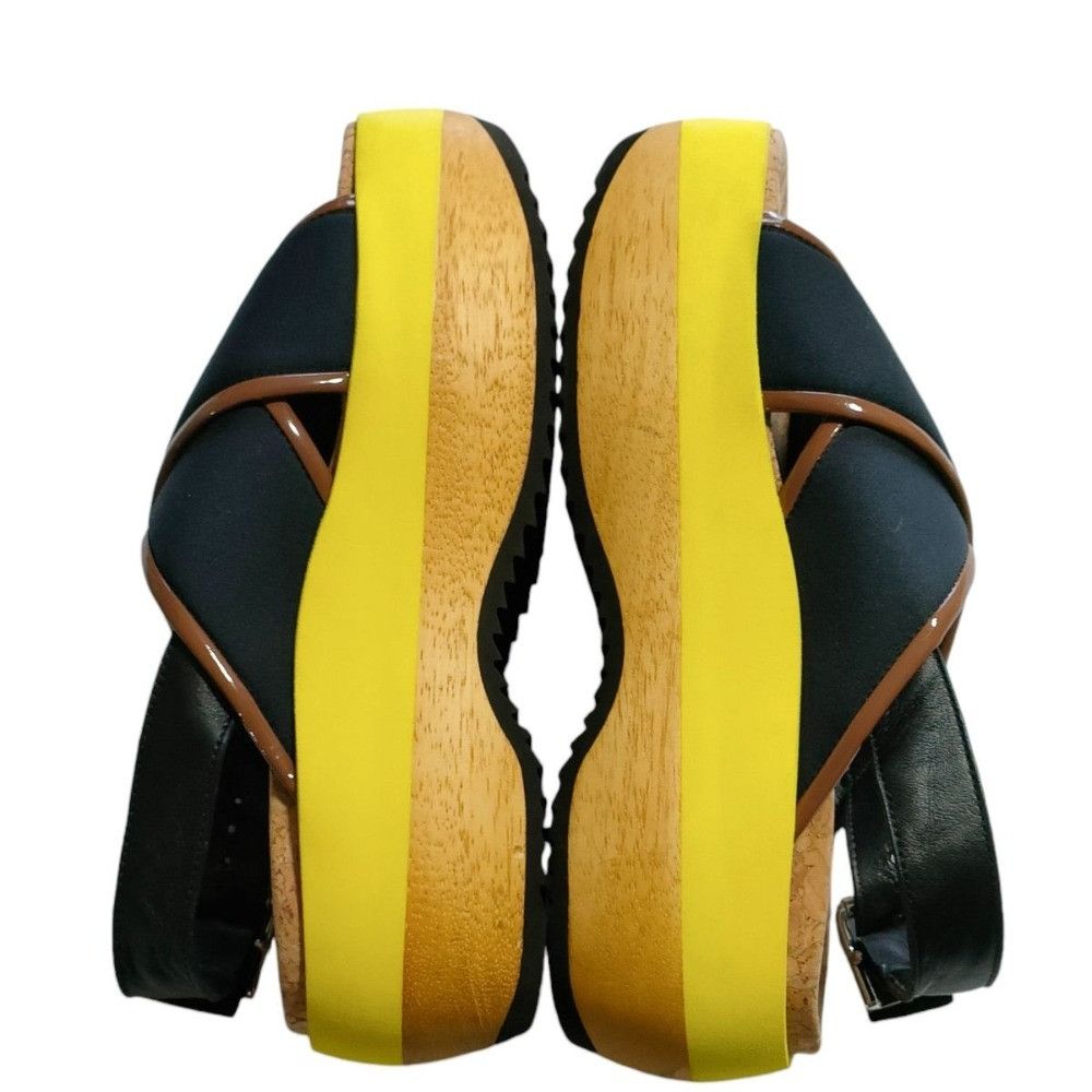 Marni Marni Marni ZPMS002506TP639 Leather Wedge Sandals Leather Shoes ZPMS002506TP639 DUTY FREE for USA Size ONE SIZE - 4 Thumbnail