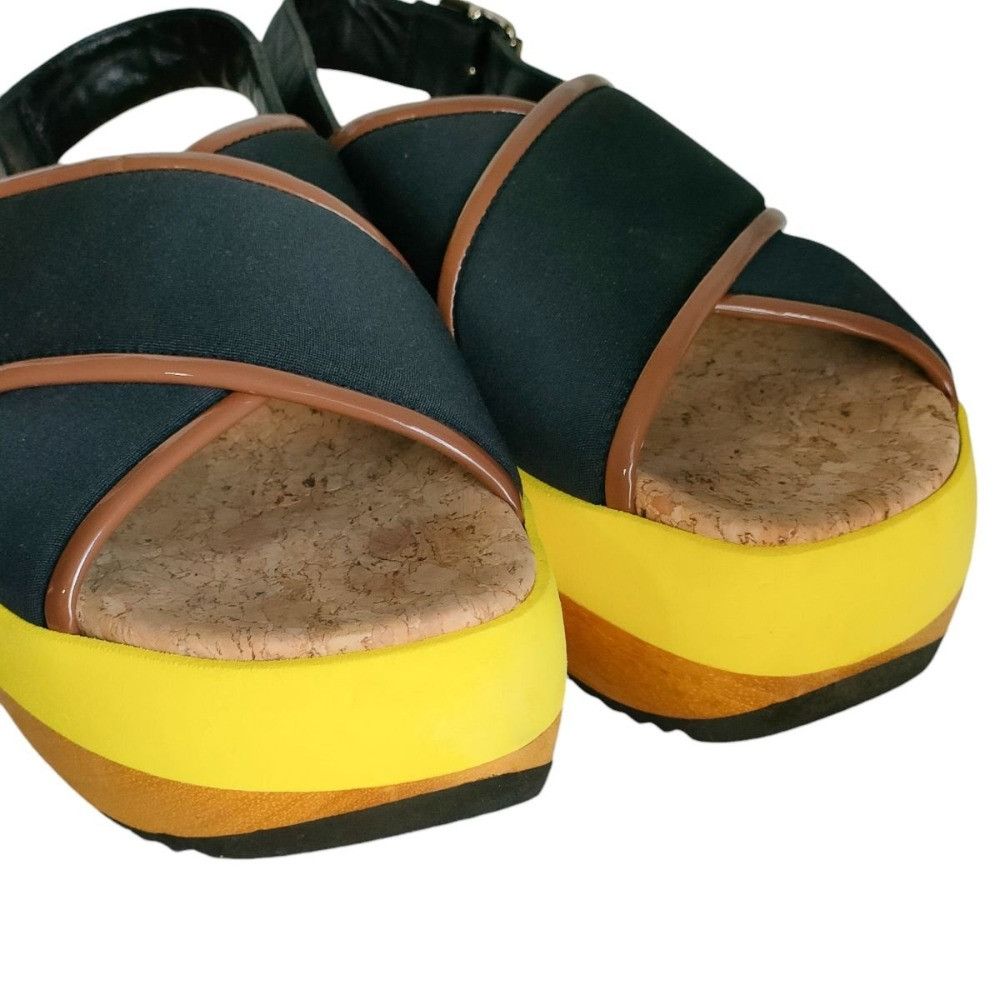 Marni Marni Marni ZPMS002506TP639 Leather Wedge Sandals Leather Shoes ZPMS002506TP639 DUTY FREE for USA Size ONE SIZE - 6 Thumbnail