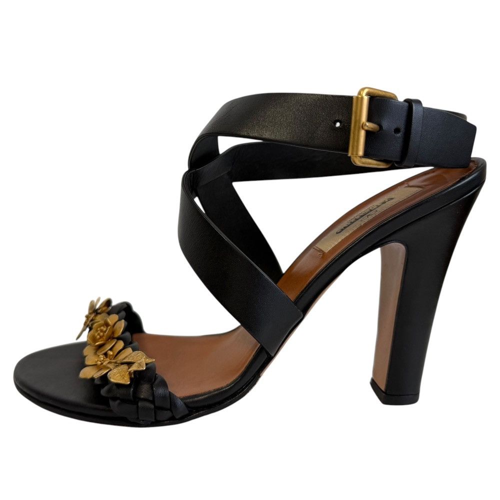 Valentino Valentino Valentino Garavani Leather Flower Motif Sandals Leather Shoes DUTY FREE for USA Size ONE SIZE - 4 Thumbnail