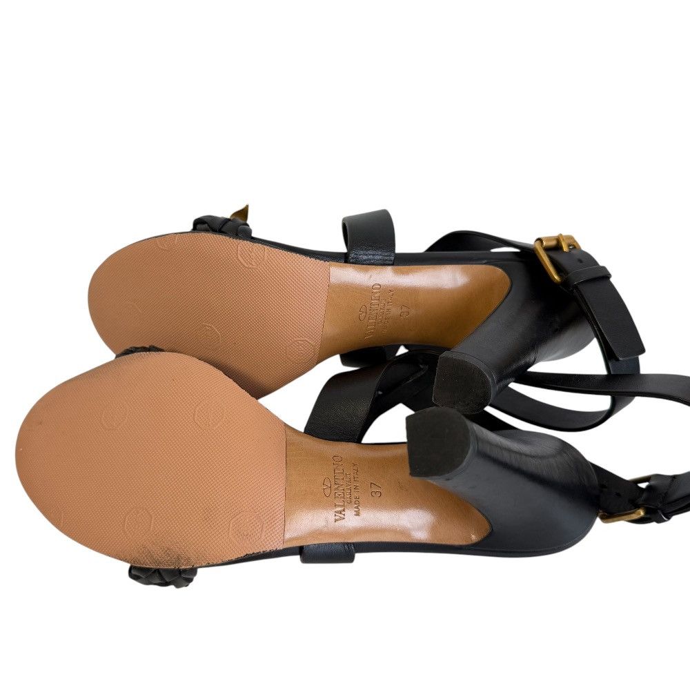 Valentino Valentino Valentino Garavani Leather Flower Motif Sandals Leather Shoes DUTY FREE for USA Size ONE SIZE - 7 Thumbnail