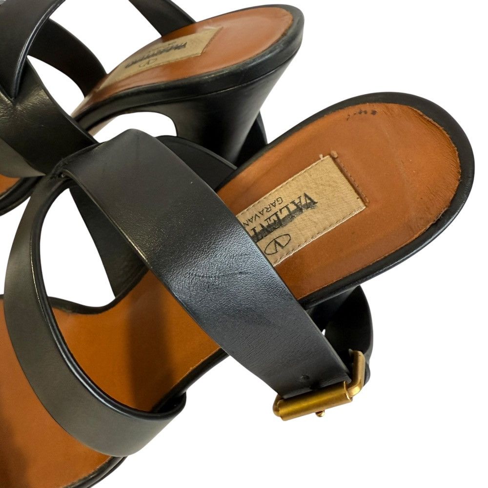 Valentino Valentino Valentino Garavani Leather Flower Motif Sandals Leather Shoes DUTY FREE for USA Size ONE SIZE - 11 Thumbnail