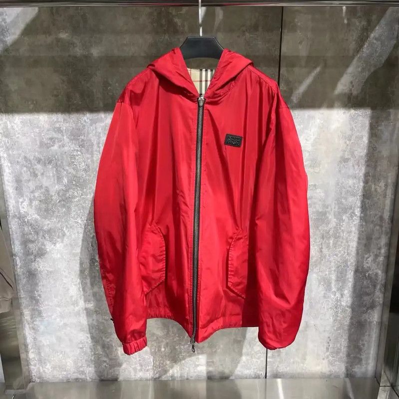 Burberry Burberry Men's Red Cotton Hooded Jacket Size US M / EU 48-50 / 2 - 3 Thumbnail