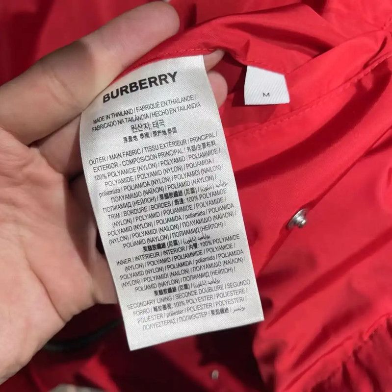 Burberry Burberry Men's Red Cotton Hooded Jacket Size US M / EU 48-50 / 2 - 7 Thumbnail