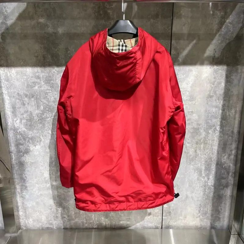 Burberry Burberry Men's Red Cotton Hooded Jacket Size US M / EU 48-50 / 2 - 4 Thumbnail