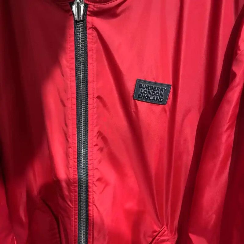 Burberry Burberry Men's Red Cotton Hooded Jacket Size US M / EU 48-50 / 2 - 6 Thumbnail