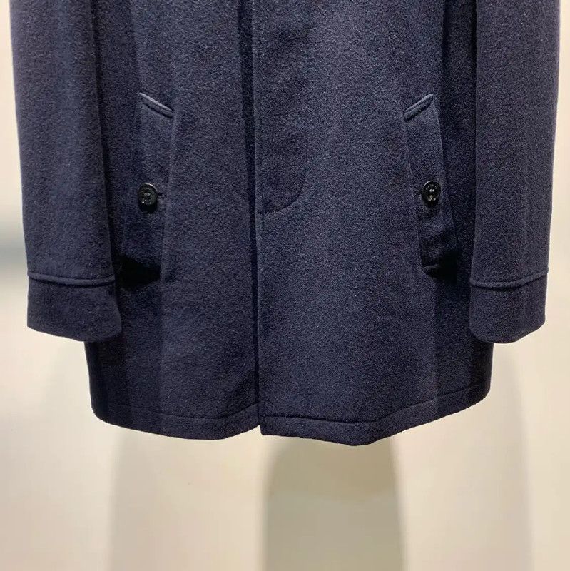Burberry Burberry Black Wool Men's Coat Size US M / EU 48-50 / 2 - 5 Thumbnail