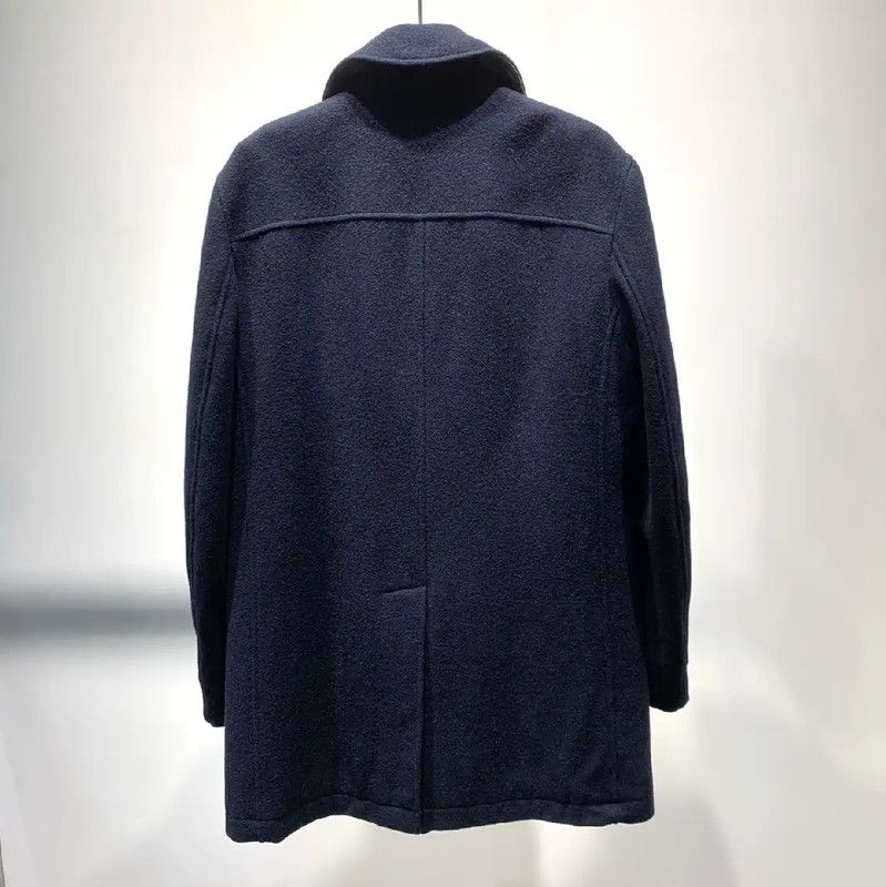 Burberry Burberry Black Wool Men's Coat Size US M / EU 48-50 / 2 - 7 Thumbnail