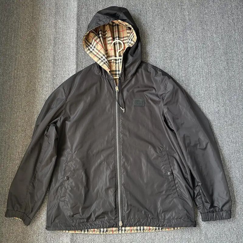 Burberry Burberry Men's Black Nylon Hooded Jacket Size US XL / EU 56 / 4 - 3 Thumbnail