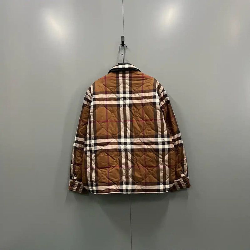 Burberry Burberry Brown Cotton Check Quilted Jacket Size US XL / EU 56 / 4 - 2 Thumbnail