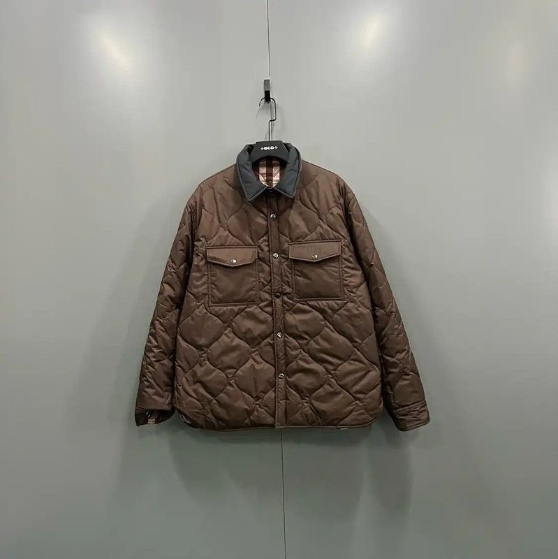 Burberry Burberry Brown Cotton Check Quilted Jacket Size US XL / EU 56 / 4 - 3 Thumbnail