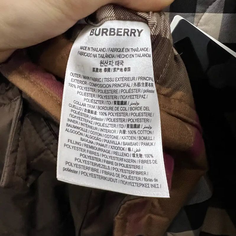 Burberry Burberry Brown Cotton Check Quilted Jacket Size US XL / EU 56 / 4 - 4 Thumbnail