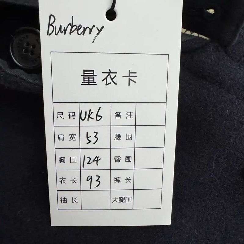 Burberry Burberry Men's Navy Wool Winter Coat Size US M / EU 48-50 / 2 - 8 Thumbnail