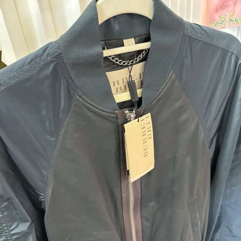 Burberry Burberry Men’s Navy Wool Bomber Jacket Size US S / EU 44-46 / 1 - 2 Thumbnail