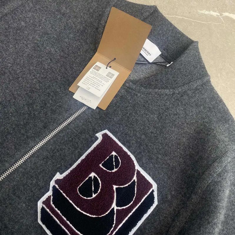 Burberry Burberry Gray Cashmere Men's Sweater Size US L / EU 52-54 / 3 - 2 Thumbnail
