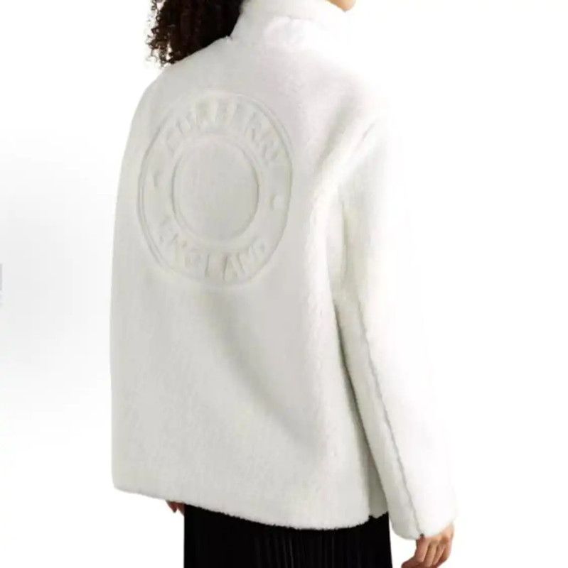Burberry Burberry White Fleece Men's Outerwear Size US M / EU 48-50 / 2 - 8 Thumbnail