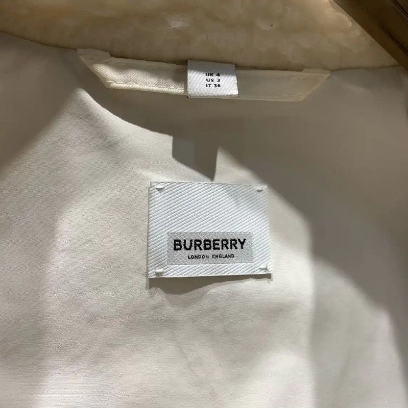 Burberry Burberry White Fleece Men's Outerwear Size US M / EU 48-50 / 2 - 5 Thumbnail