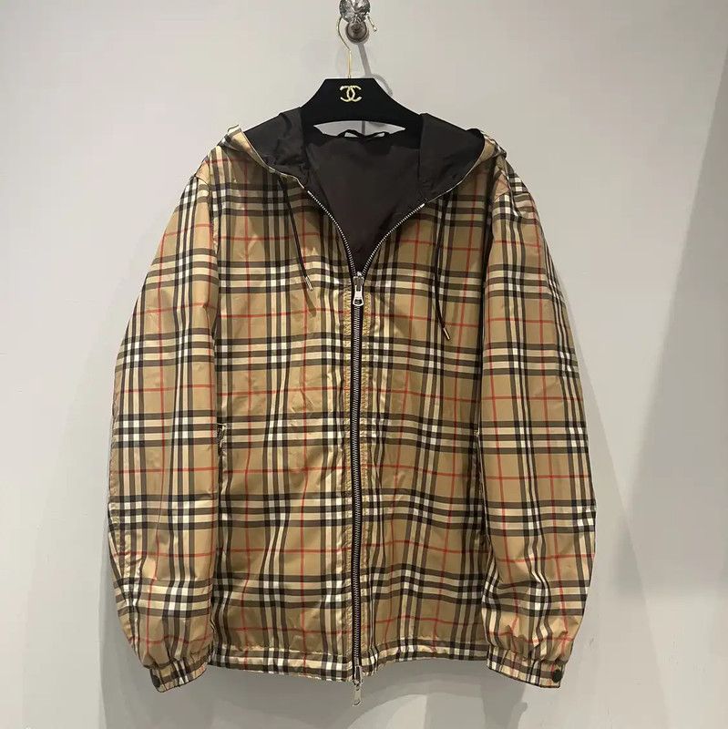 Burberry Burberry Men's Black Nylon Logo Check Jacket Size US S / EU 44-46 / 1 - 2 Thumbnail