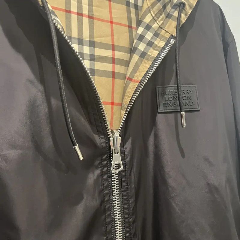 Burberry Burberry Men's Black Nylon Logo Check Jacket Size US S / EU 44-46 / 1 - 8 Thumbnail