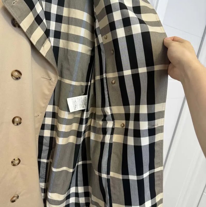 Burberry Burberry Khaki Cotton Print Long Coat for Men Size US M / EU 48-50 / 2 - 8 Thumbnail