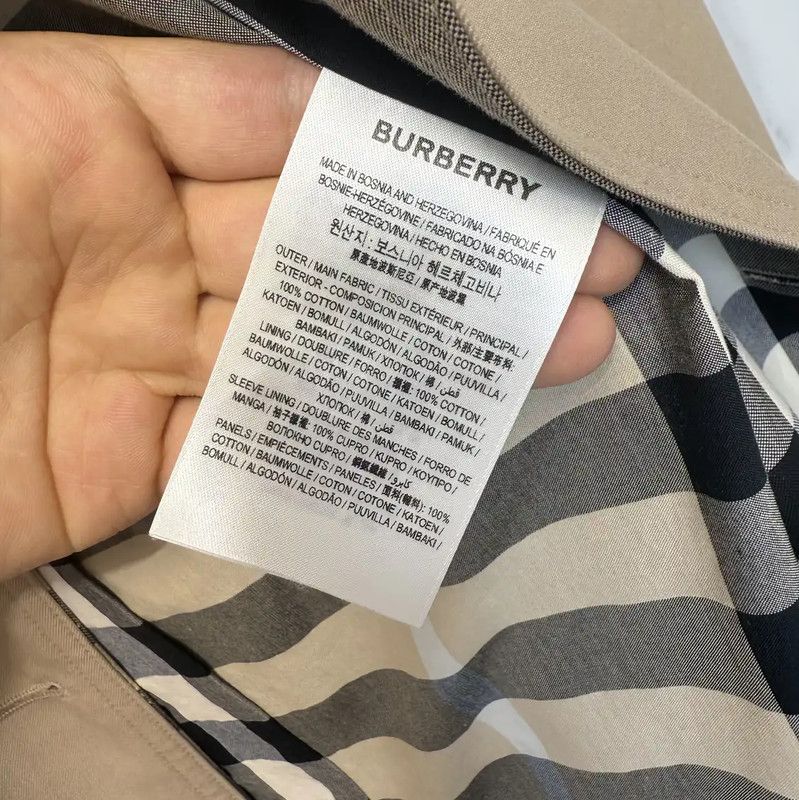 Burberry Burberry Khaki Cotton Print Long Coat for Men Size US M / EU 48-50 / 2 - 5 Thumbnail
