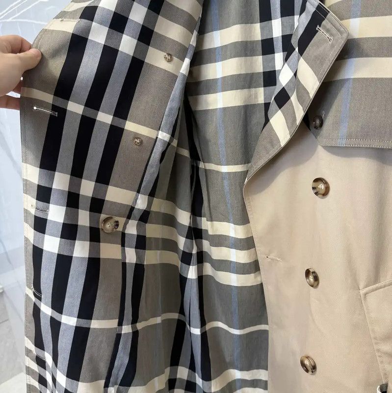 Burberry Burberry Khaki Cotton Print Long Coat for Men Size US M / EU 48-50 / 2 - 7 Thumbnail