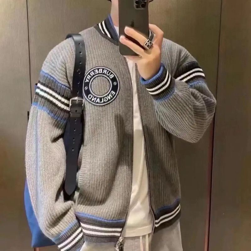 Burberry Burberry Gray Wool Blend Men's Sweatshirt Size US S / EU 44-46 / 1 - 4 Thumbnail